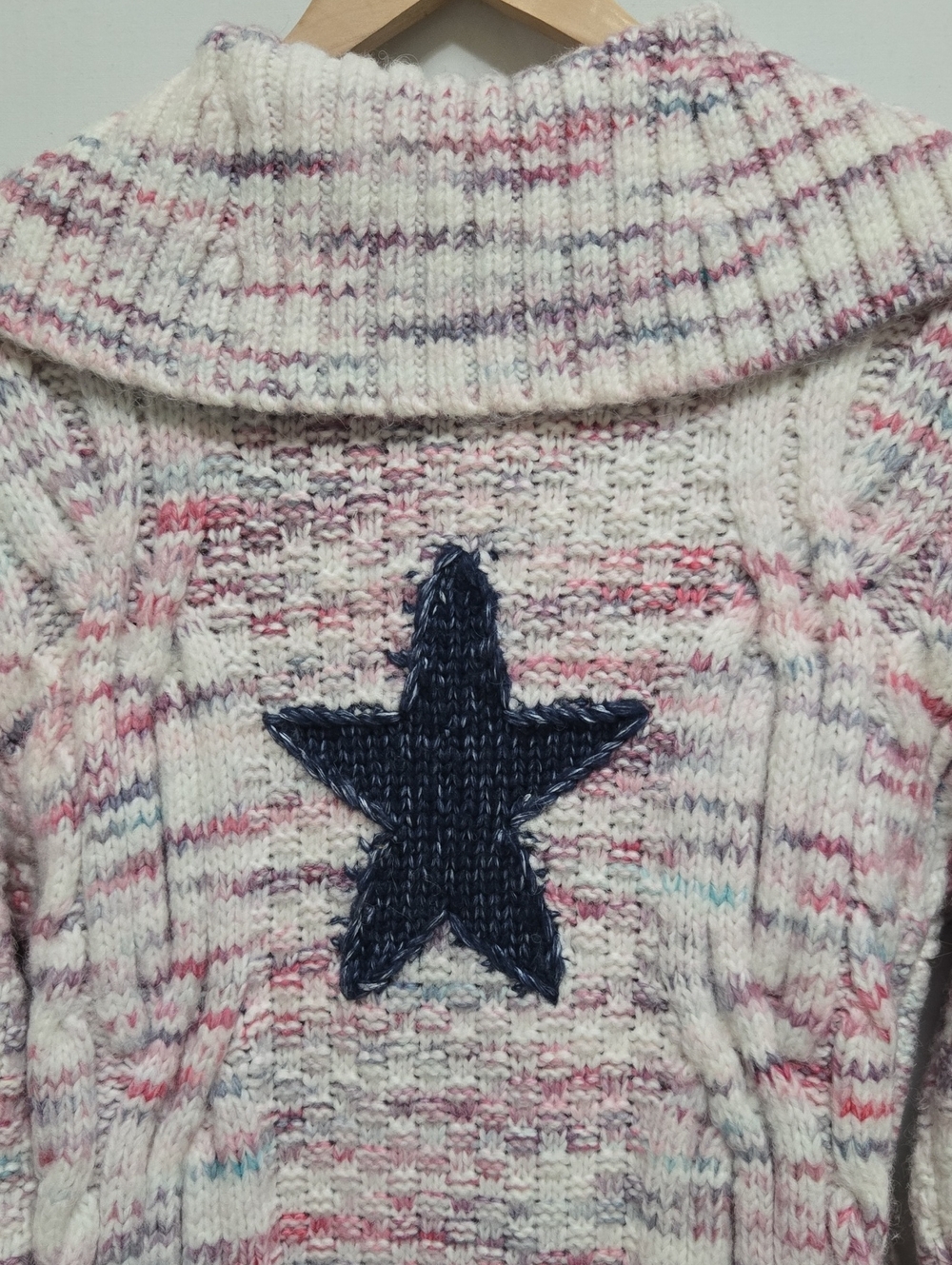 Anthropologie Pilcro Star Granny Cardigan Sweater Cable Knit Longline Duster XS - Picture 14 of 16
